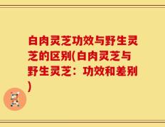 白肉灵芝功效与野生灵芝的区别(白肉灵芝与野生灵芝：功效和差别)