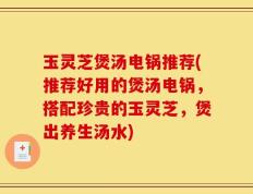 玉灵芝煲汤电锅推荐(推荐好用的煲汤电锅，搭配珍贵的玉灵芝，煲出养生汤水)