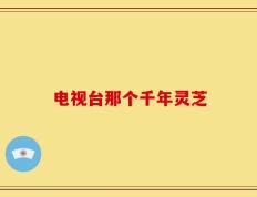 电视台那个千年灵芝
