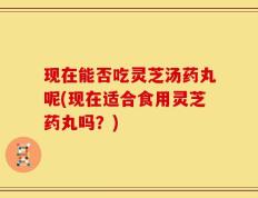 现在能否吃灵芝汤药丸呢(现在适合食用灵芝药丸吗？)