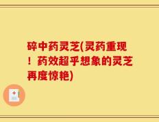 碎中药灵芝(灵药重现！药效超乎想象的灵芝再度惊艳)