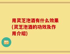 用灵芝泡酒有什么效果(灵芝泡酒的功效及作用介绍)