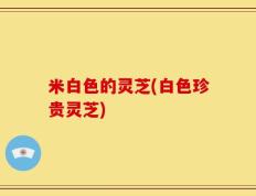 米白色的灵芝(白色珍贵灵芝)