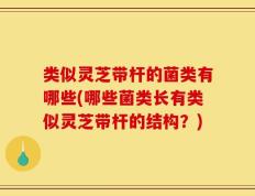 类似灵芝带杆的菌类有哪些(哪些菌类长有类似灵芝带杆的结构？)