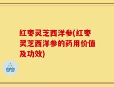 红枣灵芝西洋参(红枣灵芝西洋参的药用价值及功效)