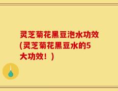 灵芝菊花黑豆泡水功效(灵芝菊花黑豆水的5大功效！)