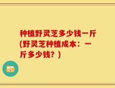 种植野灵芝多少钱一斤(野灵芝种植成本：一斤多少钱？)