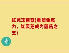 红灵芝菌菇(重塑免疫力，红灵芝成为菌菇之王)