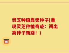 灵芝种植靠卖种子(重现灵芝种植奇迹：闯出卖种子新路！)