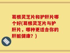 葛根灵芝片和护肝片哪个好(葛根灵芝片与护肝片，哪种更适合你的肝脏健康？)