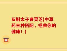 石斛太子参灵芝(中草药三种搭配，拯救你的健康！)