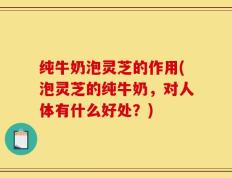 纯牛奶泡灵芝的作用(泡灵芝的纯牛奶，对人体有什么好处？)