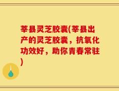 莘县灵芝胶囊(莘县出产的灵芝胶囊，抗氧化功效好，助你青春常驻)