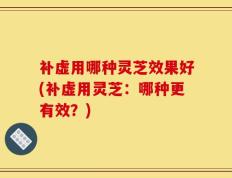 补虚用哪种灵芝效果好(补虚用灵芝：哪种更有效？)
