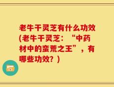 老牛干灵芝有什么功效(老牛干灵芝：“中药材中的蛮荒之王”，有哪些功效？)