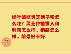绿叶破壁灵芝孢子粉怎么吃？灵芝种植投入和利润怎么样，销路怎么样，前景好不好