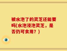 被水泡了的灵芝还能要吗(水泡浸泡灵芝，是否仍可食用？)