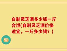 自制灵芝酒多少钱一斤合适(自制灵芝酒价格适宜，一斤多少钱？)