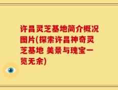 许昌灵芝基地简介概况图片(探索许昌神奇灵芝基地 美景与瑰宝一览无余)