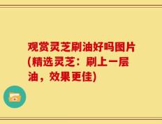 观赏灵芝刷油好吗图片(精选灵芝：刷上一层油，效果更佳)