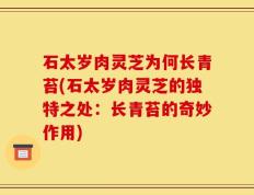 石太岁肉灵芝为何长青苔(石太岁肉灵芝的独特之处：长青苔的奇妙作用)