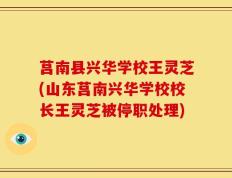莒南县兴华学校王灵芝(山东莒南兴华学校校长王灵芝被停职处理)