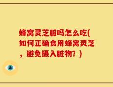 蜂窝灵芝脏吗怎么吃(如何正确食用蜂窝灵芝，避免摄入脏物？)