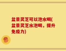 盆景灵芝可以泡水喝(盆景灵芝水泡喝，提升免疫力)