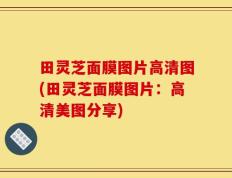 田灵芝面膜图片高清图(田灵芝面膜图片：高清美图分享)