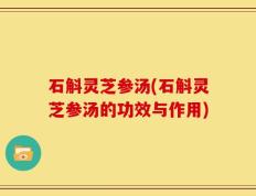 石斛灵芝参汤(石斛灵芝参汤的功效与作用)