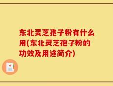 东北灵芝孢子粉有什么用(东北灵芝孢子粉的功效及用途简介)