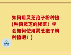 如何用灵芝孢子粉种植(种植灵芝的秘密！学会如何使用灵芝孢子粉种植吧！)