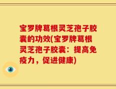 宝罗牌葛根灵芝孢子胶囊的功效(宝罗牌葛根灵芝孢子胶囊：提高免疫力，促进健康)