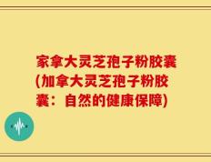 家拿大灵芝孢子粉胶囊(加拿大灵芝孢子粉胶囊：自然的健康保障)
