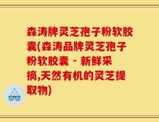 森涛牌灵芝孢子粉软胶囊(森涛品牌灵芝孢子粉软胶囊 - 新鲜采摘,天然有机的灵芝提取物)
