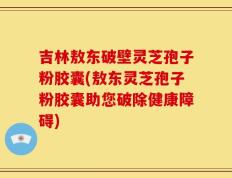 吉林敖东破壁灵芝孢子粉胶囊(敖东灵芝孢子粉胶囊助您破除健康障碍)