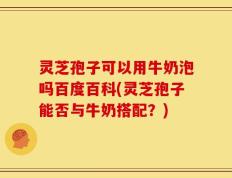 灵芝孢子可以用牛奶泡吗百度百科(灵芝孢子能否与牛奶搭配？)