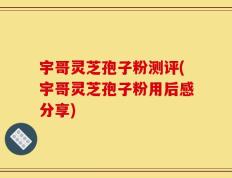 宇哥灵芝孢子粉测评(宇哥灵芝孢子粉用后感分享)