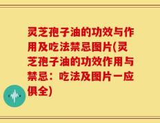 灵芝孢子油的功效与作用及吃法禁忌图片(灵芝孢子油的功效作用与禁忌：吃法及图片一应俱全)