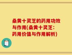 桑黄十灵芝的药用功效与作用(桑黄十灵芝：药用价值与作用解析)