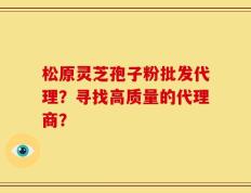 松原灵芝孢子粉批发代理？寻找高质量的代理商？