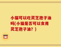 小猫可以吃灵芝孢子油吗(小猫是否可以食用灵芝孢子油？)