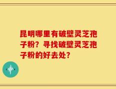 昆明哪里有破壁灵芝孢子粉？寻找破壁灵芝孢子粉的好去处？