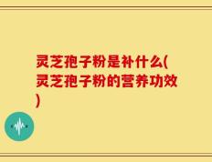 灵芝孢子粉是补什么(灵芝孢子粉的营养功效)