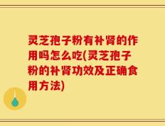 灵芝孢子粉有补肾的作用吗怎么吃(灵芝孢子粉的补肾功效及正确食用方法)