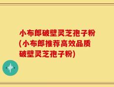 小布郎破壁灵芝孢子粉(小布郎推荐高效品质破壁灵芝孢子粉)