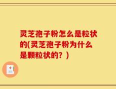 灵芝孢子粉怎么是粒状的(灵芝孢子粉为什么是颗粒状的？)