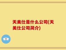 天美仕是什么公司(天美仕公司简介)
