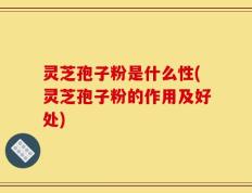 灵芝孢子粉是什么性(灵芝孢子粉的作用及好处)