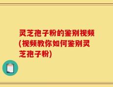 灵芝孢子粉的鉴别视频(视频教你如何鉴别灵芝孢子粉)